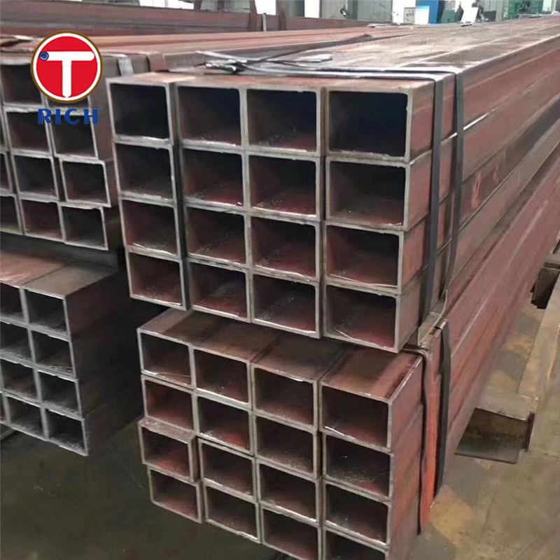 एएसटीएम ए५०० ग्रेड ए जस्ती वेल्डेड स्टील पाइप वेल्डेड ब्लैक स्क्वायर खोखले पाइप निर्माण के लिए