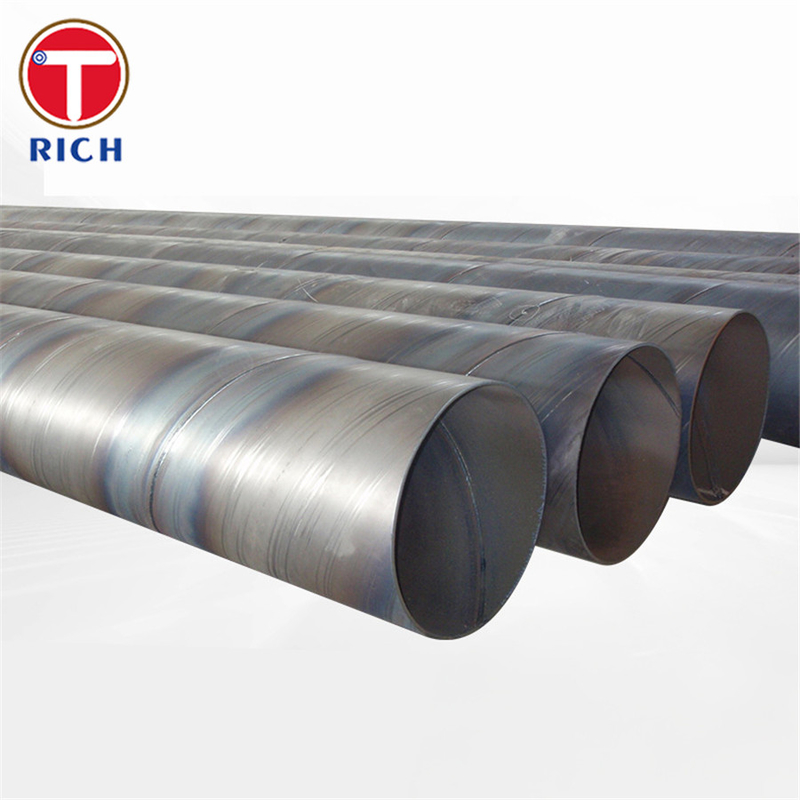 ASTM A1005 Gr.50 तरल पदार्थ परिवहन के लिए काले सादे अंत हेलिकल सीम वेल्डेड स्टील ट्यूब