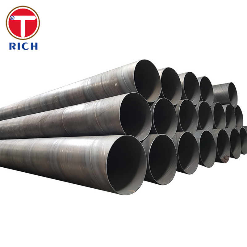 ASTM A1005 Gr.50 तरल पदार्थ परिवहन के लिए काले सादे अंत हेलिकल सीम वेल्डेड स्टील ट्यूब