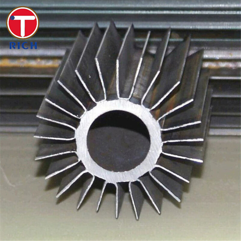 तेल हीट एक्सचेंजर्स में बढ़े हुए गर्मी हस्तांतरण के लिए उच्च तापमान सहिष्णुता के साथ संक्षारण प्रतिरोधी वेल्डेड अनुदैर्ध्य फिनड ट्यूब