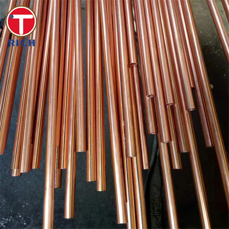 SAE J527 ब्रेकिंग लाइन अनुप्रयोगों के लिए 4.76-12.7 मिमी बाहरी व्यास के साथ कॉपर-प्लेटेड बंडी ट्यूब