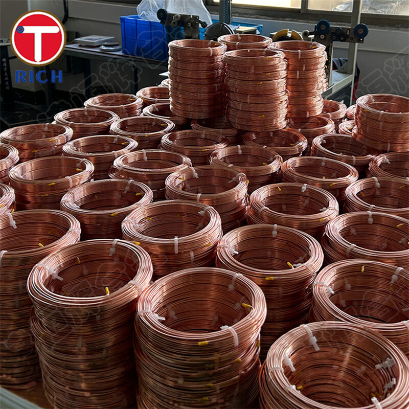 SAE J527 ब्रेकिंग लाइन अनुप्रयोगों के लिए 4.76-12.7 मिमी बाहरी व्यास के साथ कॉपर-प्लेटेड बंडी ट्यूब
