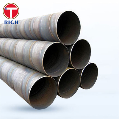 अच्छी कीमत ASTM A1005 Gr.50 तरल पदार्थ परिवहन के लिए काले सादे अंत हेलिकल सीम वेल्डेड स्टील ट्यूब ऑनलाइन